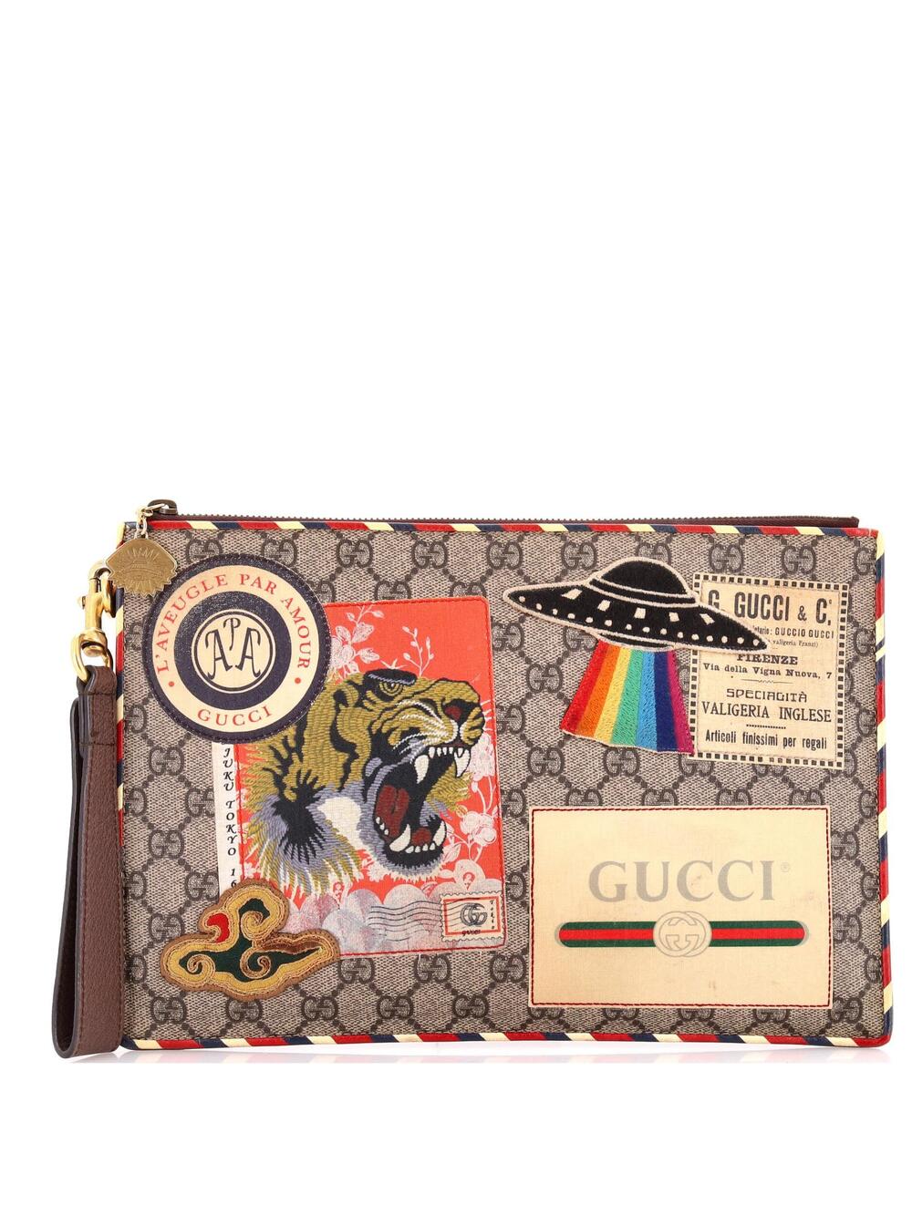 Gucci Courrier Pouch Gg Coated Canvas #349404G11B